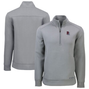 Men's Cutter & Buck  Gray Round Rock Express Roam Eco Recycled Quarter-Zip Pullover