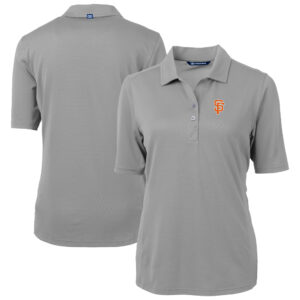 Women's Cutter & Buck Gray San Francisco Giants City Connect Virtue Eco Pique Recycled Polo