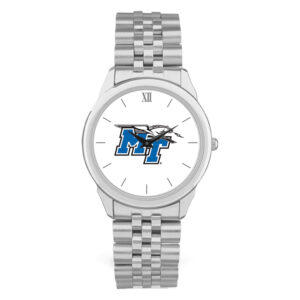 Men's Silver MTSU Blue Raiders Rolled Link Watch