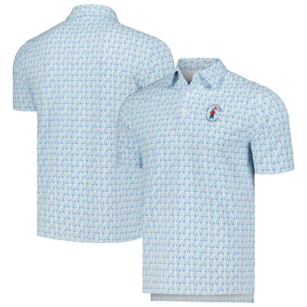 Men's IBKUL White 2024 U.S. Open Happy Hour Icefil Polo