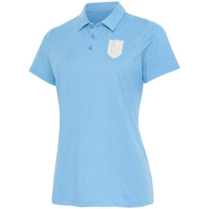Women's Antigua Light Blue Vegas Golden Knights White Logo Matter Polo