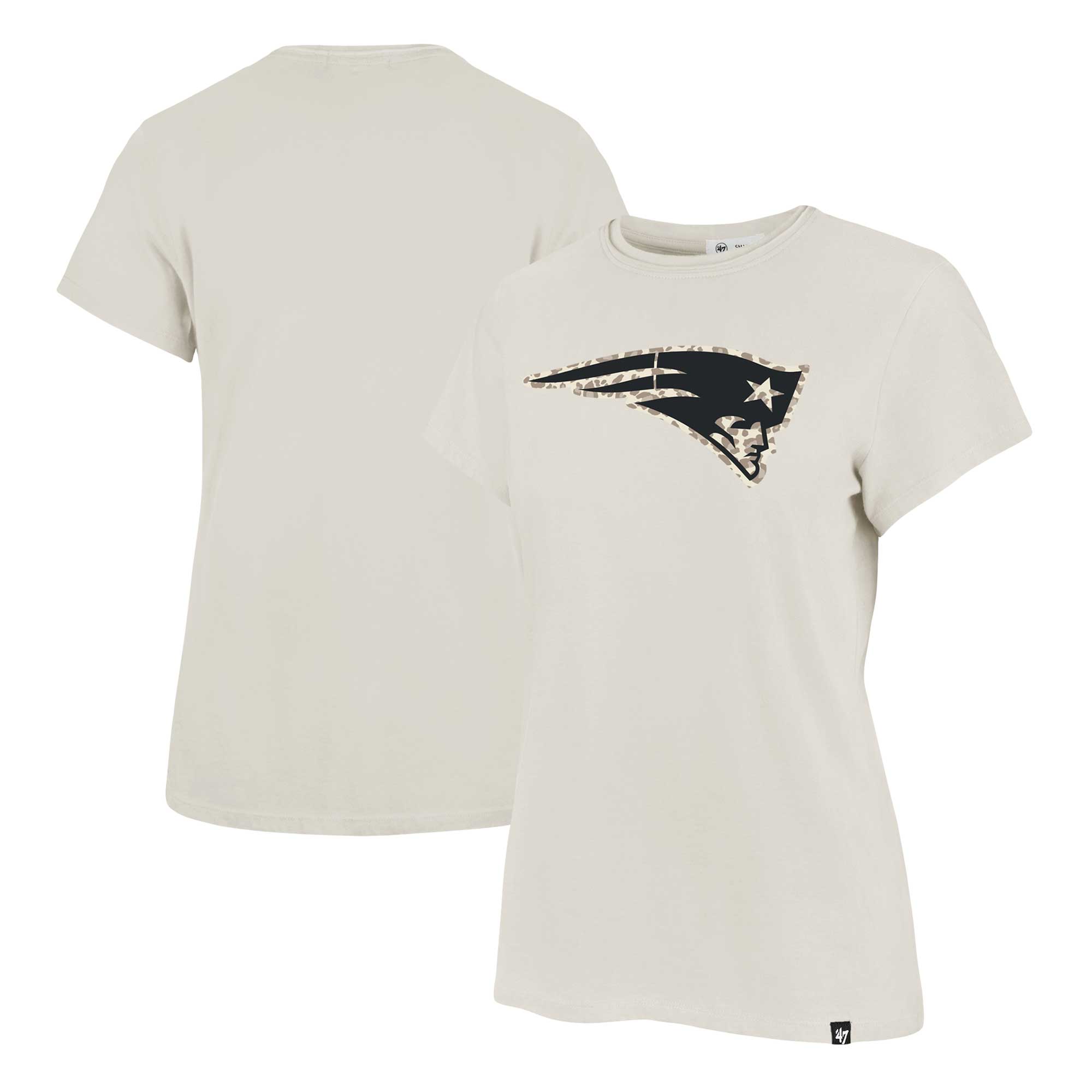 Women's '47 Cream New England Patriots Panthera Frankie T-Shirt - Image 2