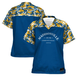 Women's ProSphere  Blue Madisonville Community College Camo Football Jersey
