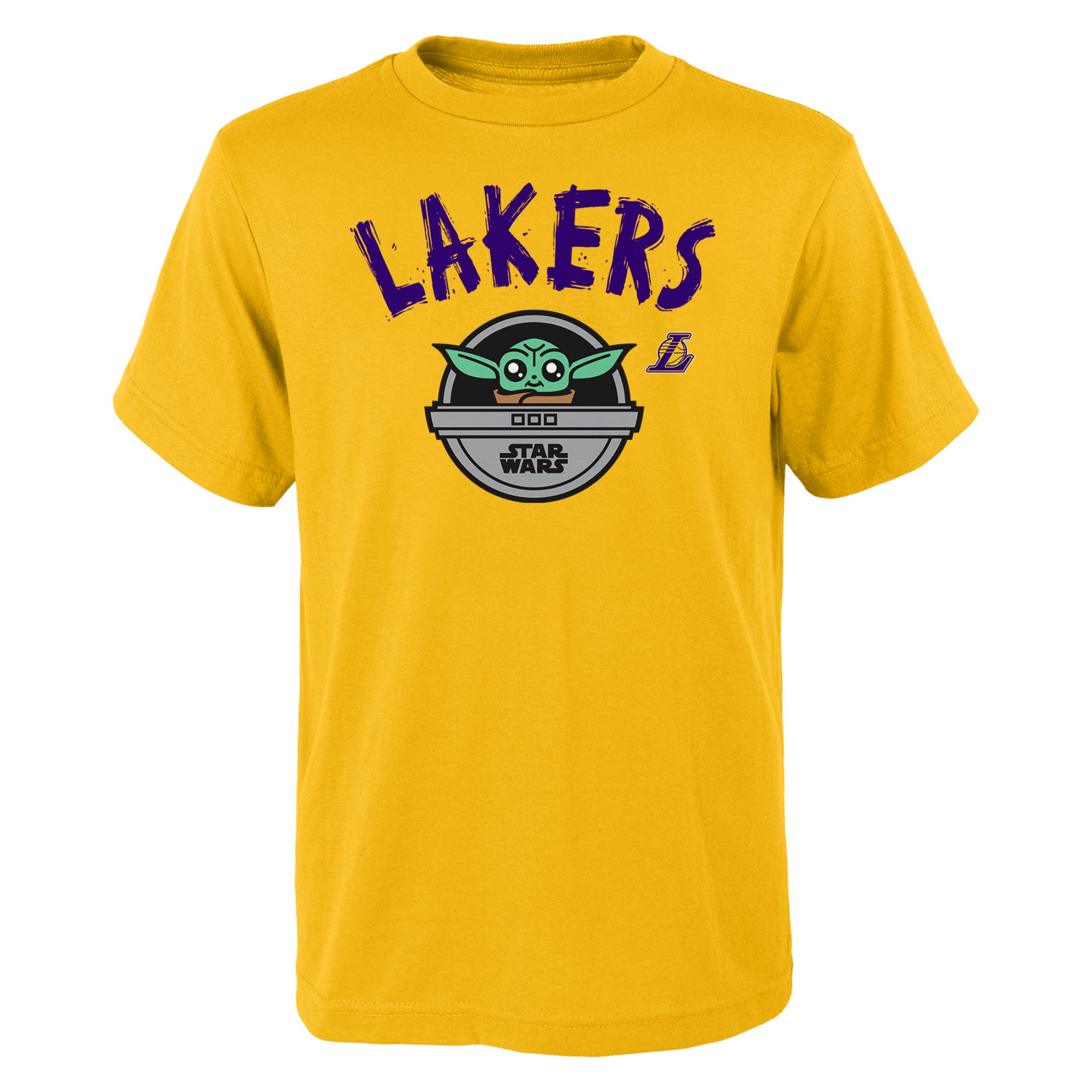 Youth Gold Los Angeles Lakers Star Wars The Child T-Shirt - Image 2