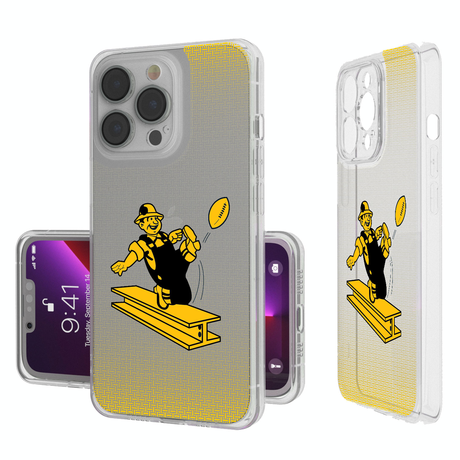 Pittsburgh Steelers Linen Logo iPhone Clear Case