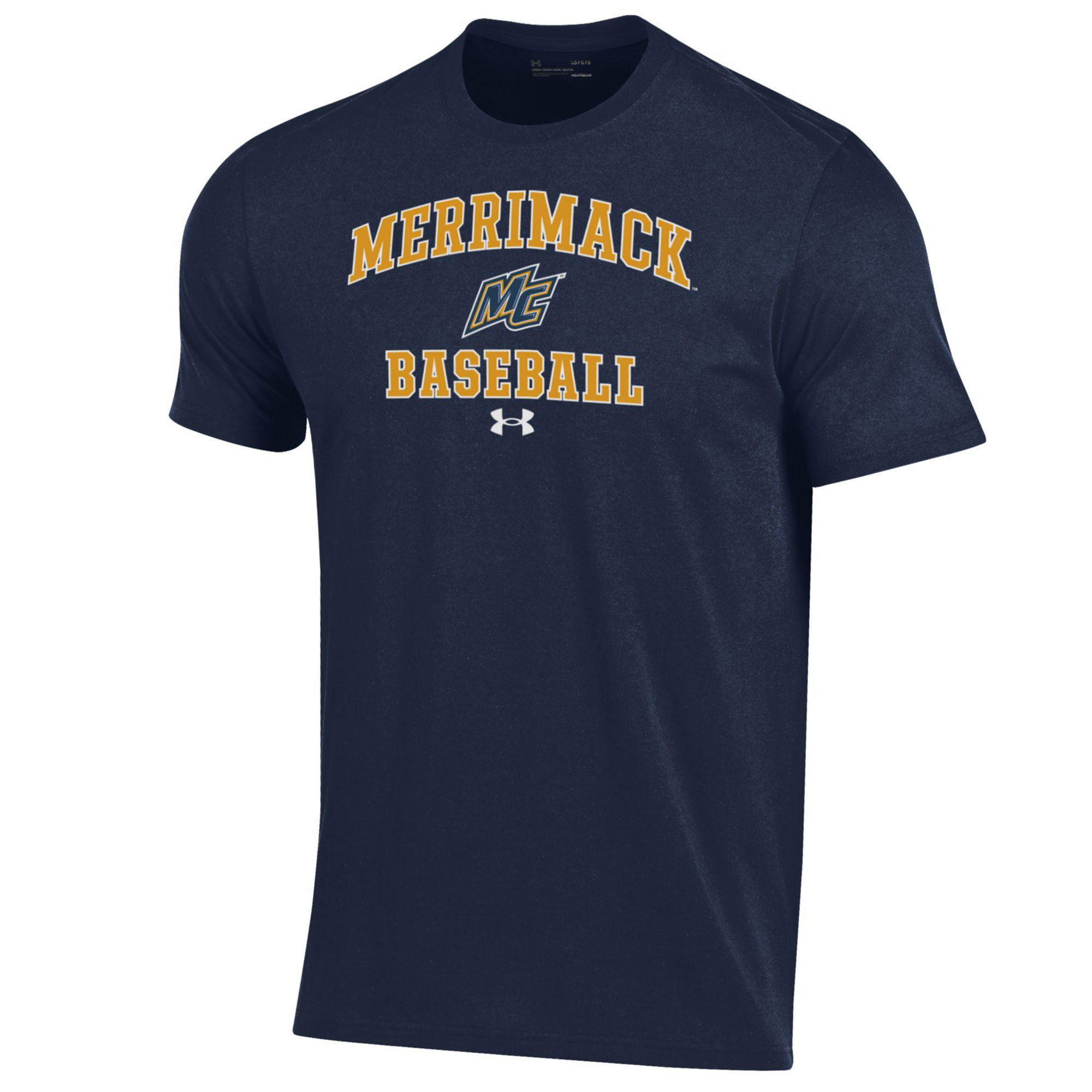 Men's Under Armour Navy Merrimack College Warriors Baseball Performance T-Shirt - Image 6