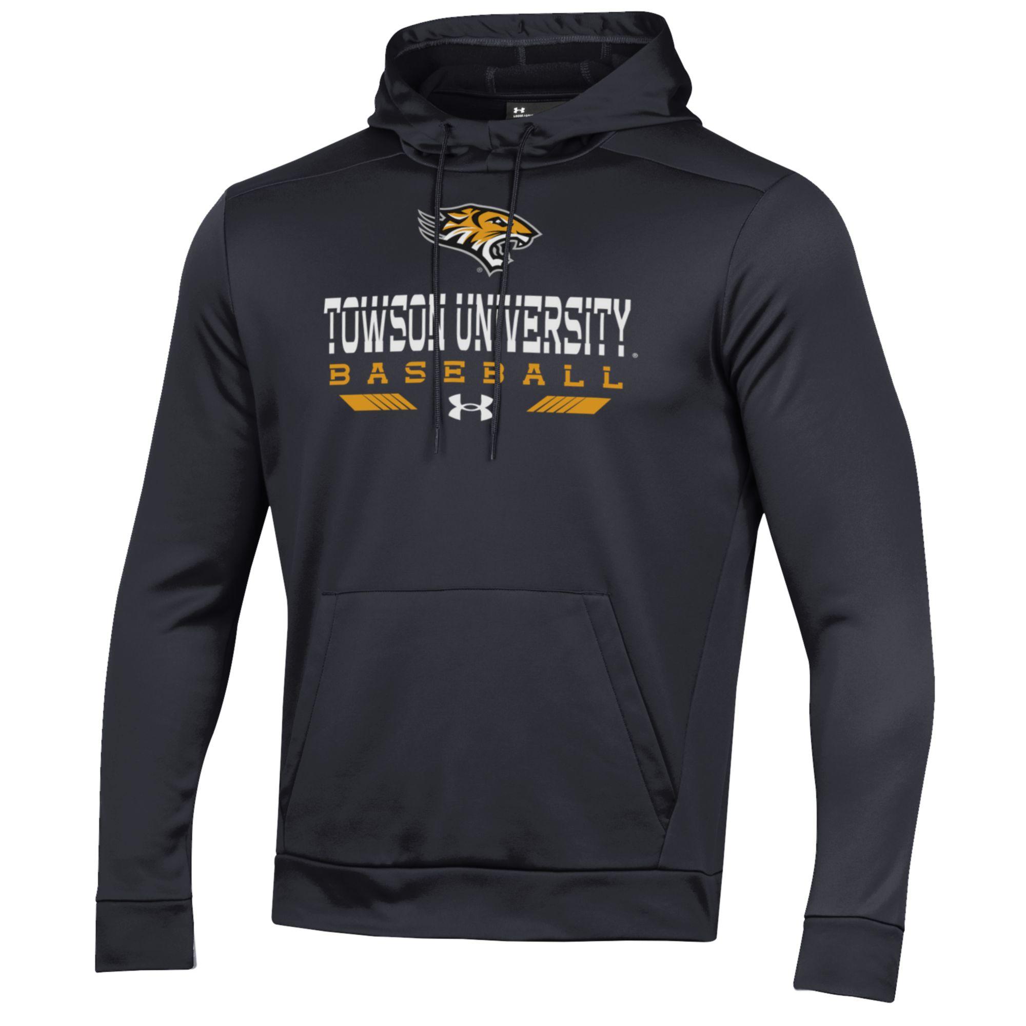 Men's Under Armour Black Towson Tigers Baseball Pullover Hoodie - Image 6
