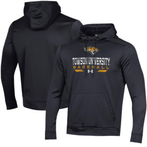 Men's Under Armour  Black Towson Tigers Baseball Pullover Hoodie