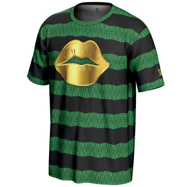 Youth ProSphere Green/Black Bianca Belair Gold Lips T-Shirt - Image 6
