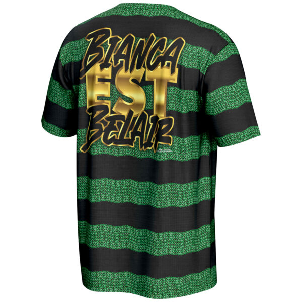 Youth ProSphere Green/Black Bianca Belair Gold Lips T-Shirt - Image 7