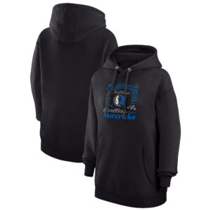 Women's G-III 4Her by Carl Banks Black Dallas Mavericks Team Collage Graphic Fleece Pullover Hoodie