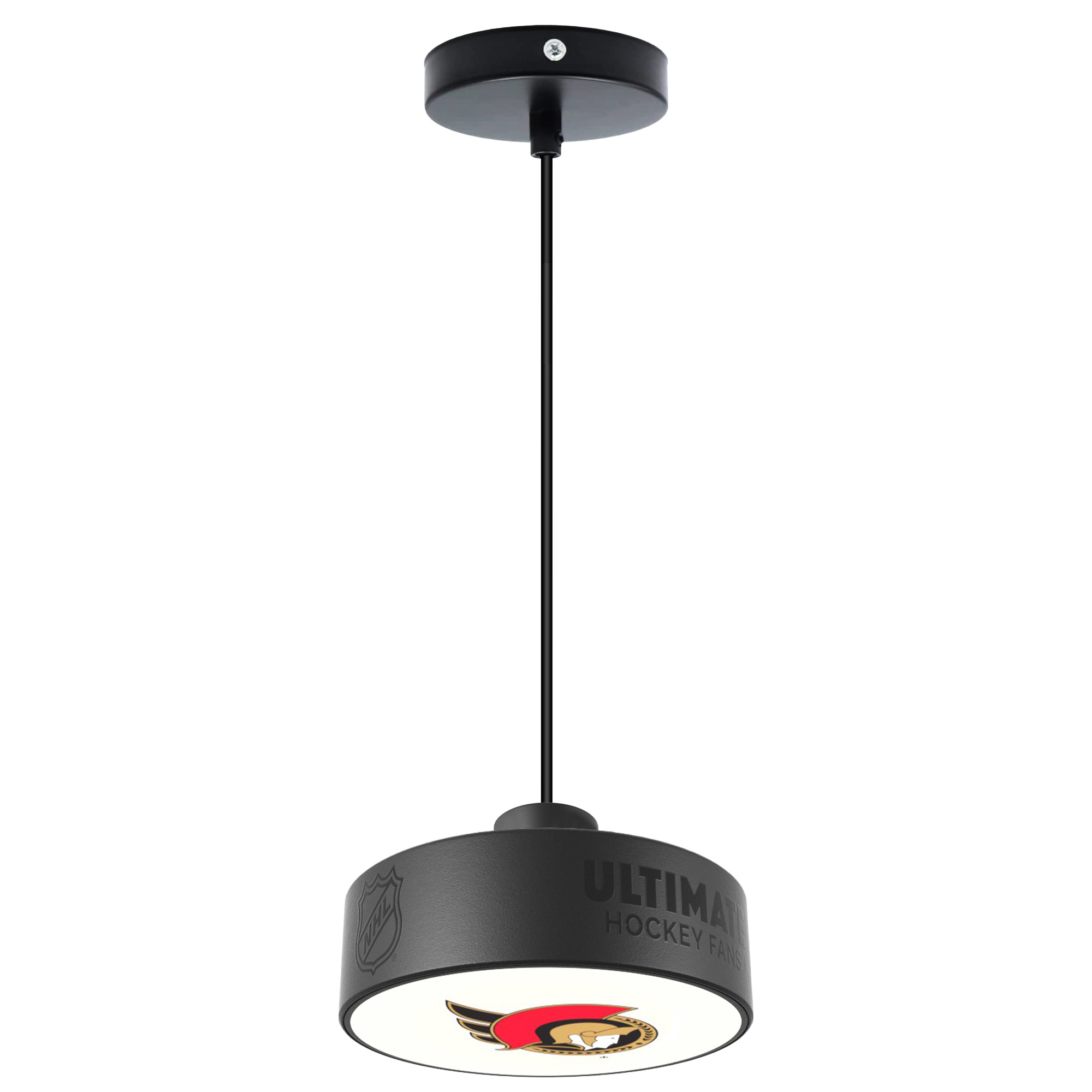 Ottawa Senators Primary Logo Team Pendant Hockey Light
