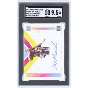 Oro Mensah WWE Autographed 2023 Panini Impeccable Extravagance #EA-OMS #28/75 SGC Authenticated 9.5/10 Card