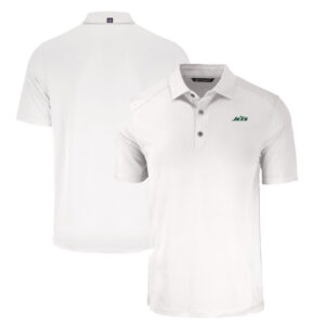 Men's Cutter & Buck White New York Jets Primary Logo Forge Eco Stretch Recycled Polo