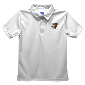 Youth Vive La Fete  White Bowling Green St. Falcons Solid Polo