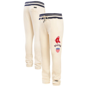 Men's Pro Standard Cream Boston Red Sox Retro Classic Fleece Sweatpants