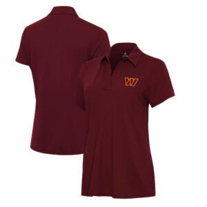 Women's Antigua  Burgundy Washington Commanders Era V-Neck Polo
