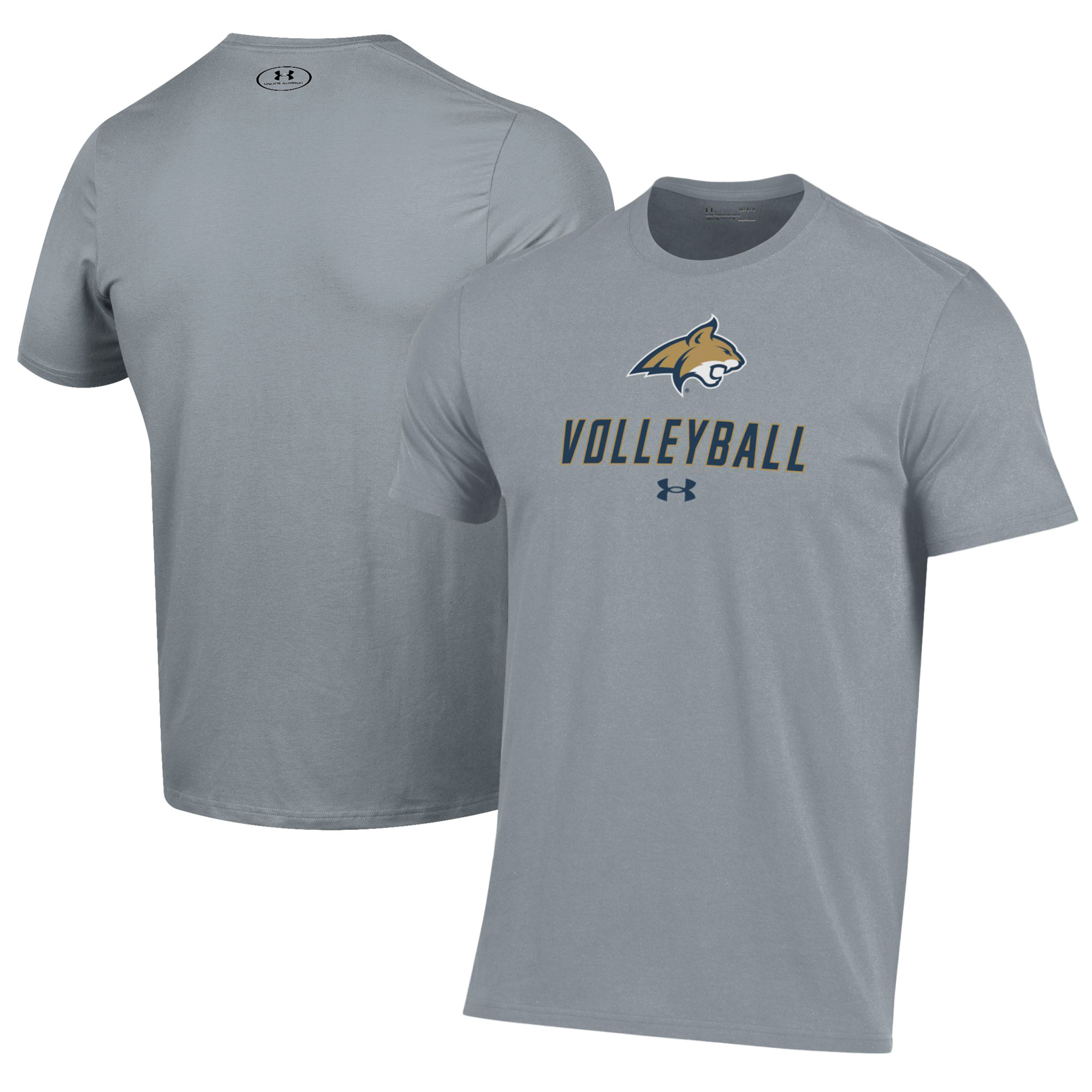 Men's Under Armour Gray Montana State Bobcats Volleyball Performance T-Shirt
