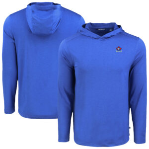 Men's Cutter & Buck Royal Toronto Blue Jays Coastline Epic Comfort Recycled Eco Hoodie Long Sleeve T-Shirt