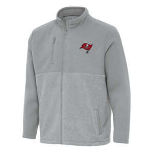 Men's Antigua Gray Tampa Bay Buccaneers Daily Fused Full-Zip Jacket