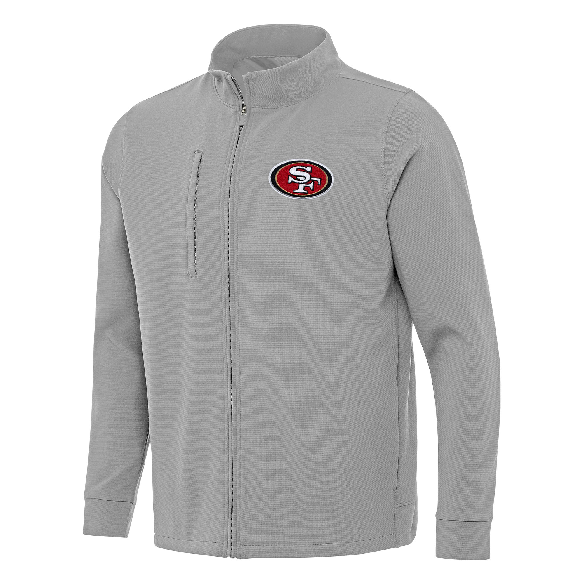 Men's Antigua Gray San Francisco 49ers Regard Full-Zip Jacket