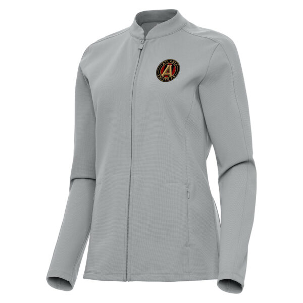 Women's Antigua Gray Atlanta United FC Regard Full-Zip Jacket