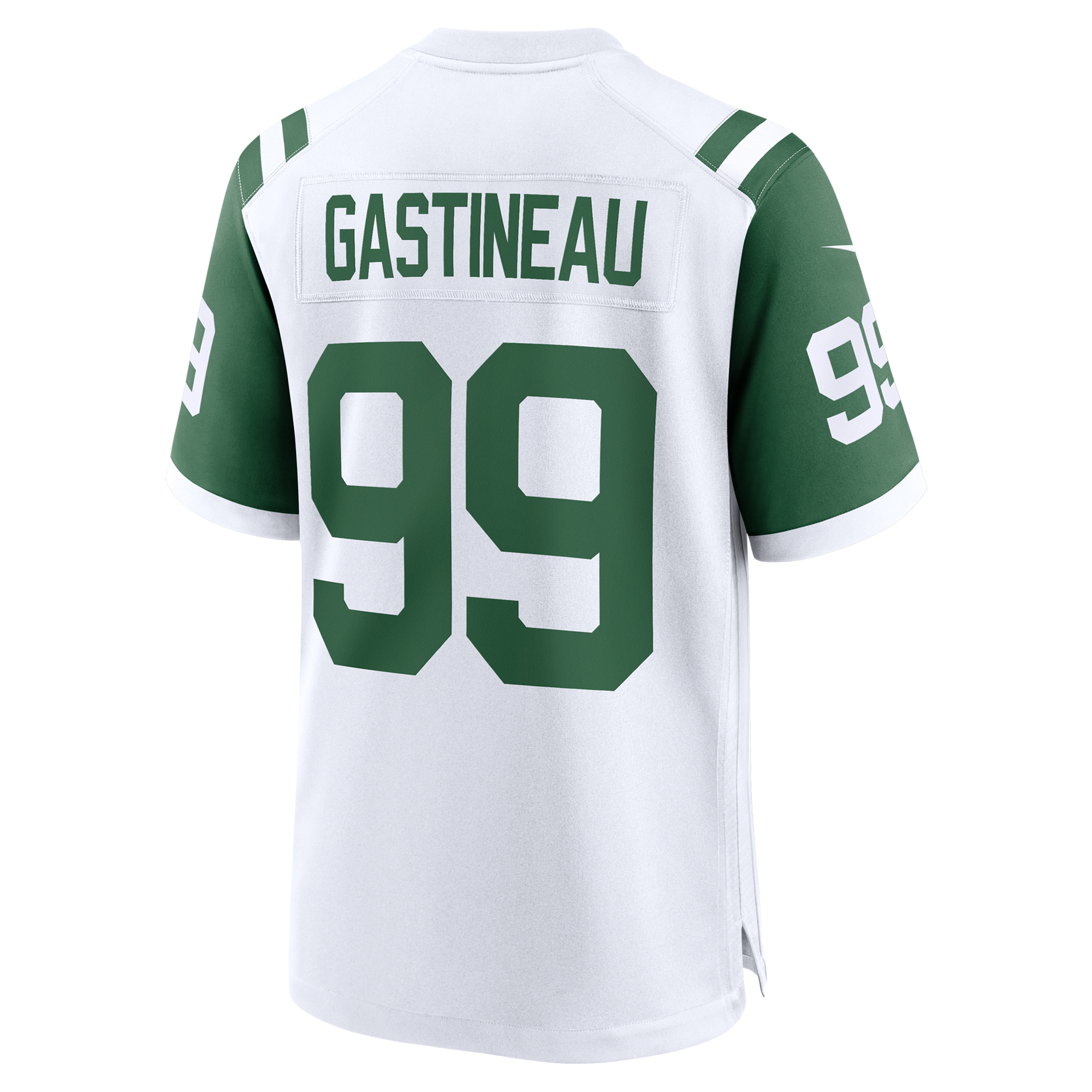 Men's Nike Mark Gastineau White New York Jets Classic Alternate Retired Player Game Jersey - Image 4