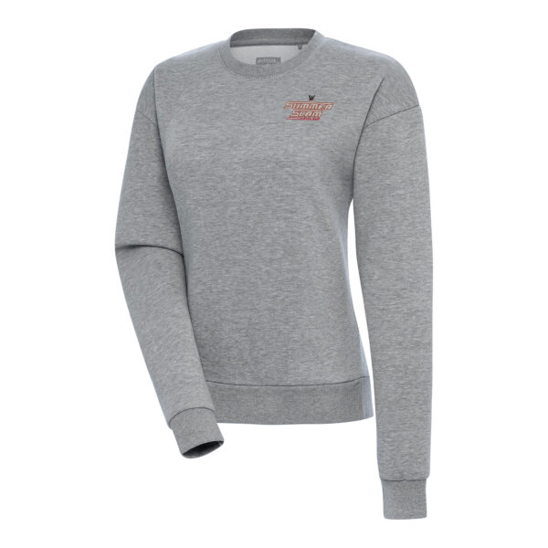 Women's Antigua  Heather Gray SummerSlam 2024 Victory Crew Pullover Sweatshirt