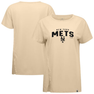 Women's Levelwear Khaki New York Mets Influx Team Arch T-Shirt