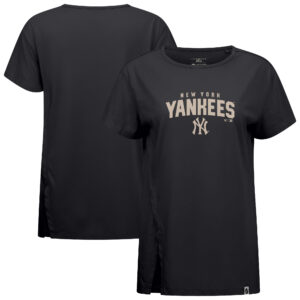 Women's Levelwear Black New York Yankees Influx Team Arch T-Shirt