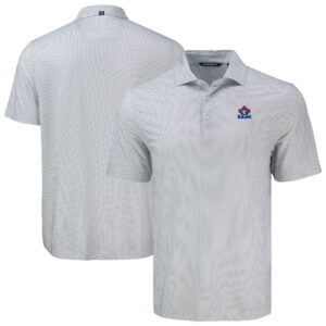 Men's Cutter & Buck Gray Toronto Blue Jays Pike Eco Diamond Dot Print Polo