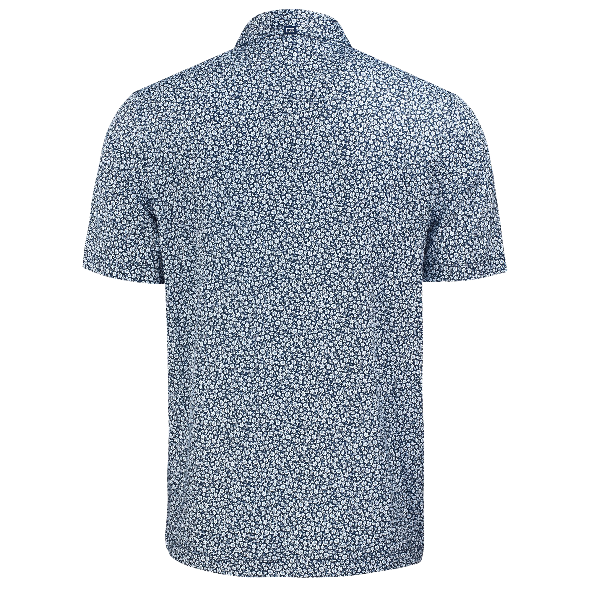 Men's Cutter & Buck Gray Kansas Jayhawks Virtue Eco Pique Botanical Print Polo - Image 4