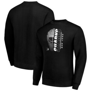 Men's Starter  Black San Jose Sharks Half Helmet Team Logo Pullover Sweatshirt