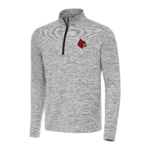 Men's Antigua Black Louisville Cardinals Cause Quarter-Zip Top