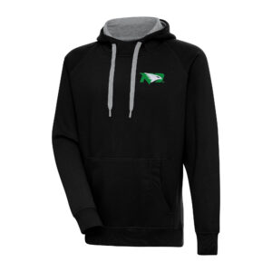Men's Antigua Black North Dakota Big & Tall Victory Raglan Pullover Hoodie