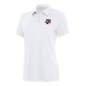 Women's Antigua White Texas A&M Aggies Reprocess Polo