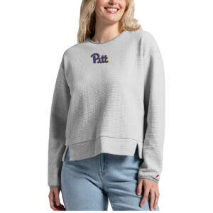 Women's League Collegiate Wear  Gray Pitt Panthers Summit Pullover Sweatshirt