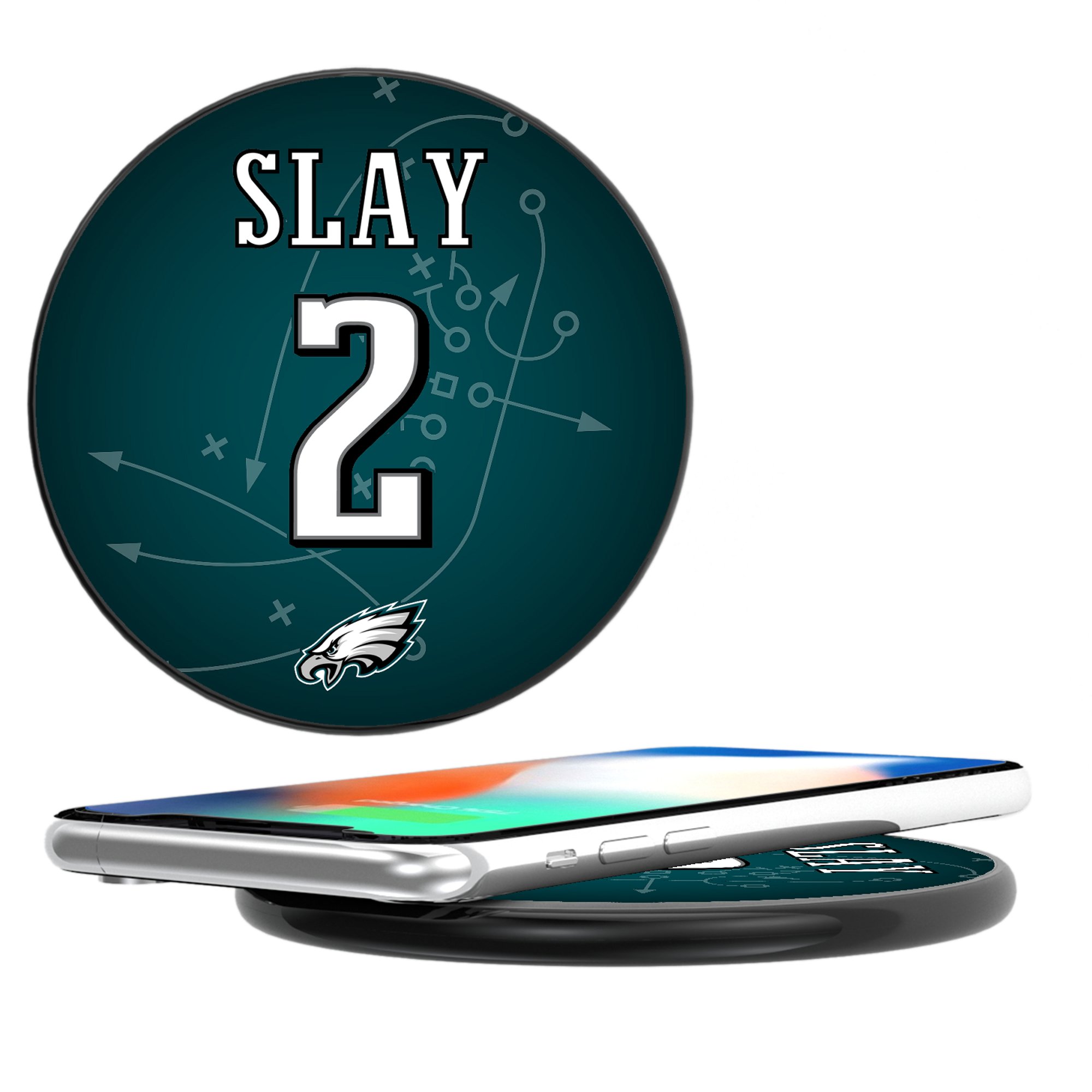 Keyscaper Darius Slay Black Philadelphia Eagles Wireless Charging Station