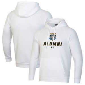 Men's Under Armour White Purdue Fort Wayne Mastodons Alumni Rival Fleece Pullover Hoodie