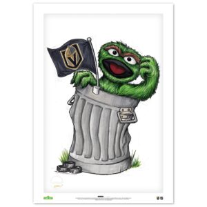 Oscar the Grouch Vegas Golden Knights 14" x 20" Sesame Street Limited Edition Poster Print
