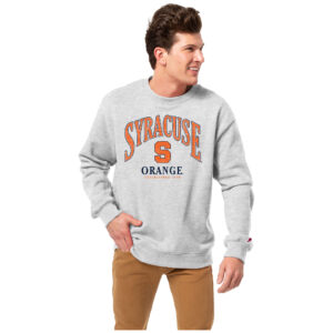 Men's League Collegiate Wear  Heather Gray Syracuse Orange Essentials 2.0 Pullover Crewneck