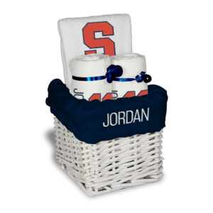 White Chad & Jake Syracuse Orange NCAA Personalized Small Gift Basket