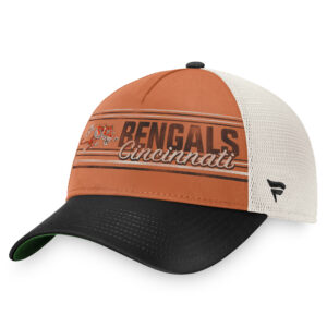 Men's Fanatics Orange/Black Cincinnati Bengals True Classic Retro Trucker Snapback Hat