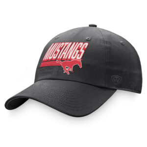 Men's Top of the World Charcoal SMU Mustangs Slice Adjustable Hat