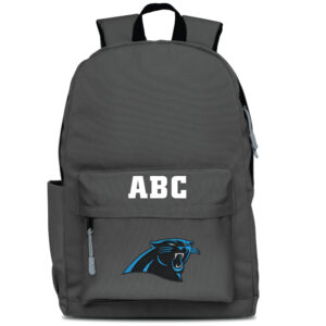 MOJO Gray Carolina Panthers Personalized Campus Laptop Backpack