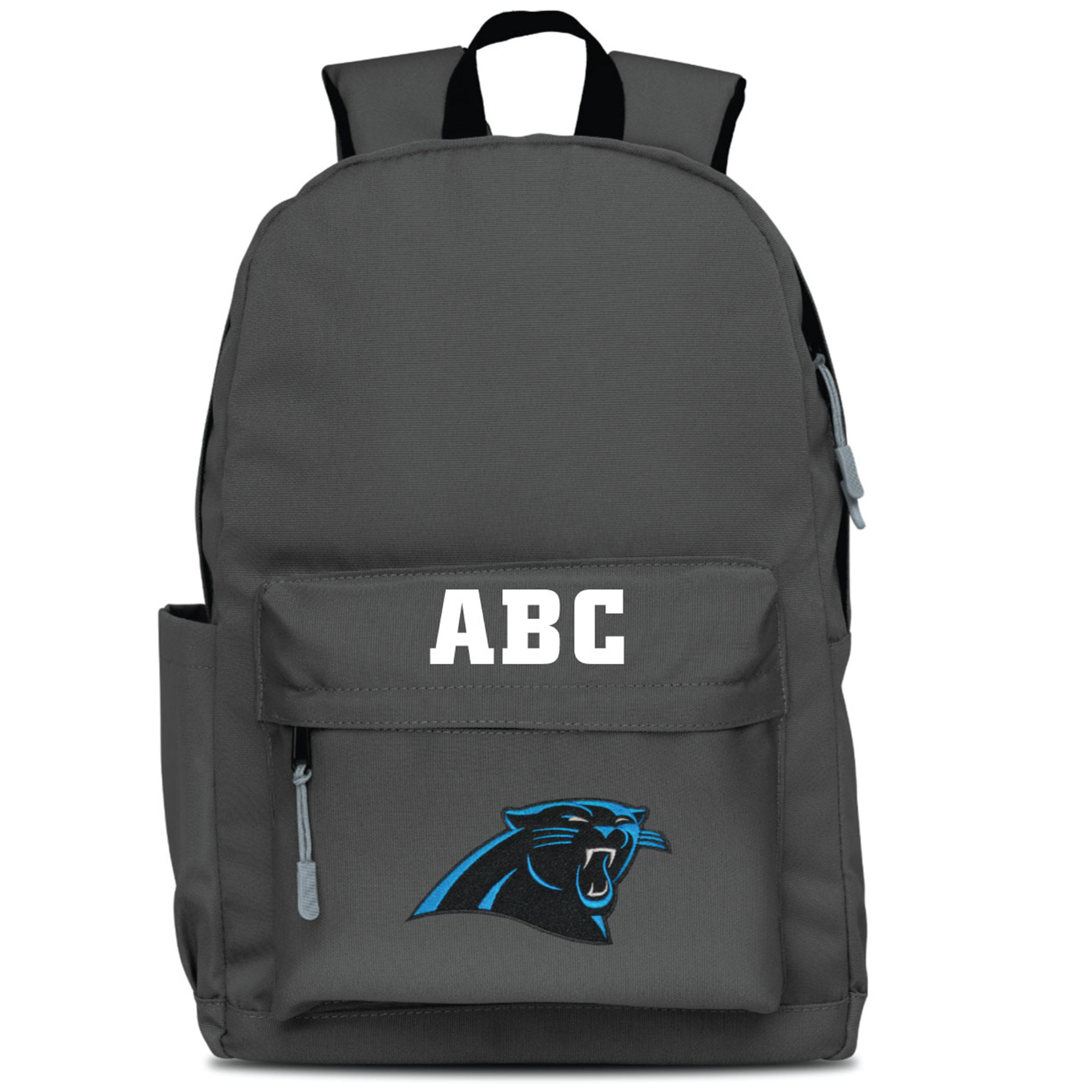 MOJO Gray Carolina Panthers Personalized Campus Laptop Backpack