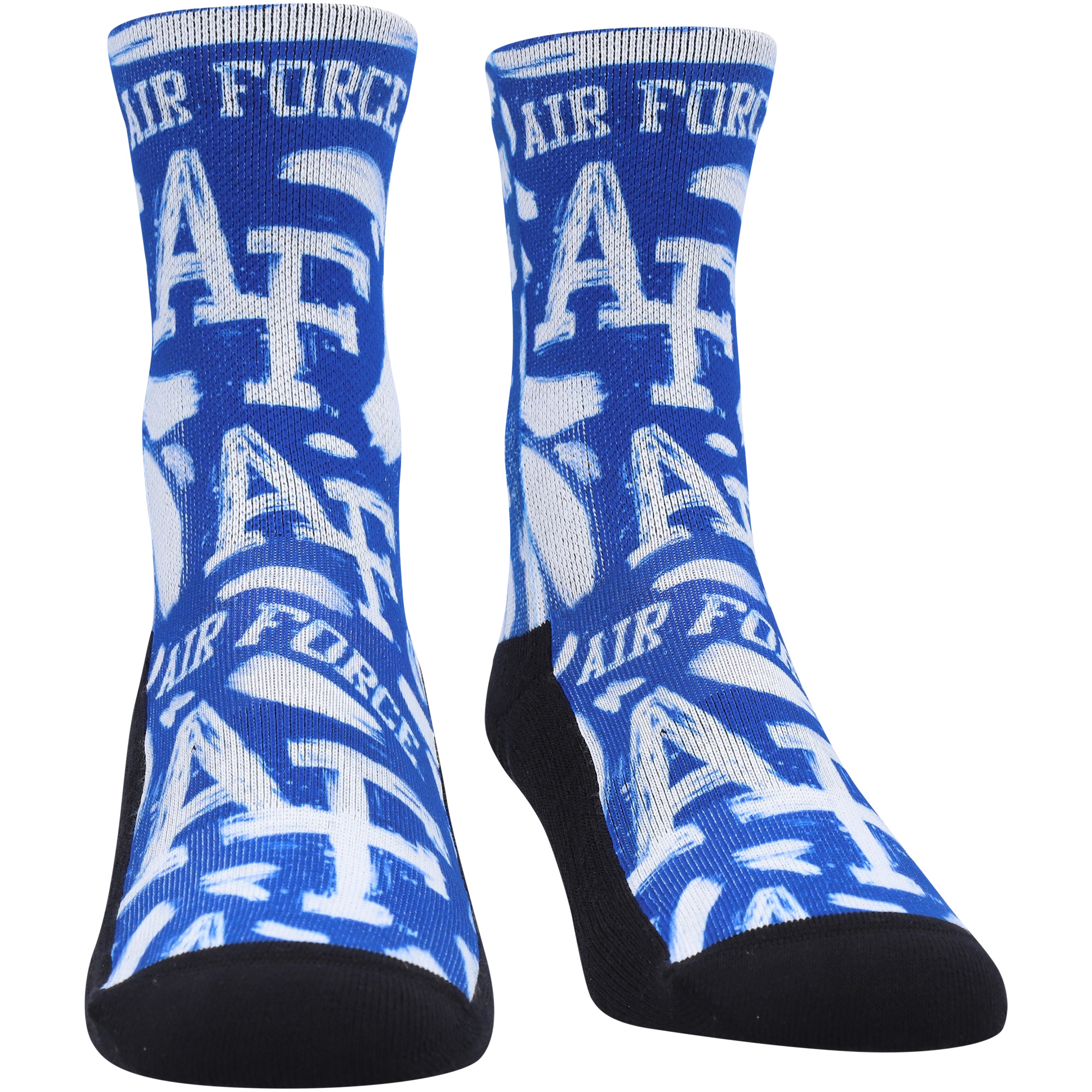 Youth Rock Em Socks Air Force Falcons Allover Logo & Paint Crew Socks - Image 2