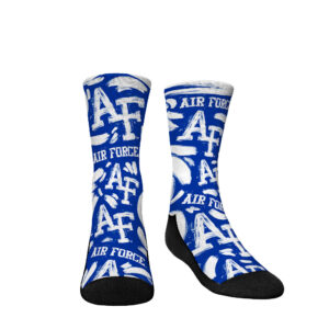 Youth Rock Em Socks Air Force Falcons Allover Logo & Paint Crew Socks