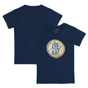 Infant Tiny Turnip Navy Seattle Mariners Stitched Baseball T-Shirt