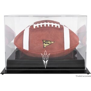 Arizona State Sun Devils Black Base Team Logo Football Display Case with Mirror Back